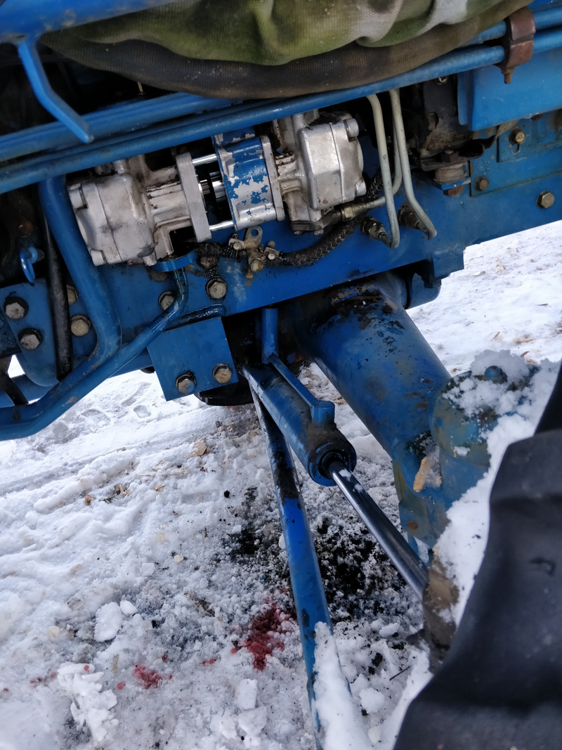 Almost back together... Those hard hydraulic pipes suck.